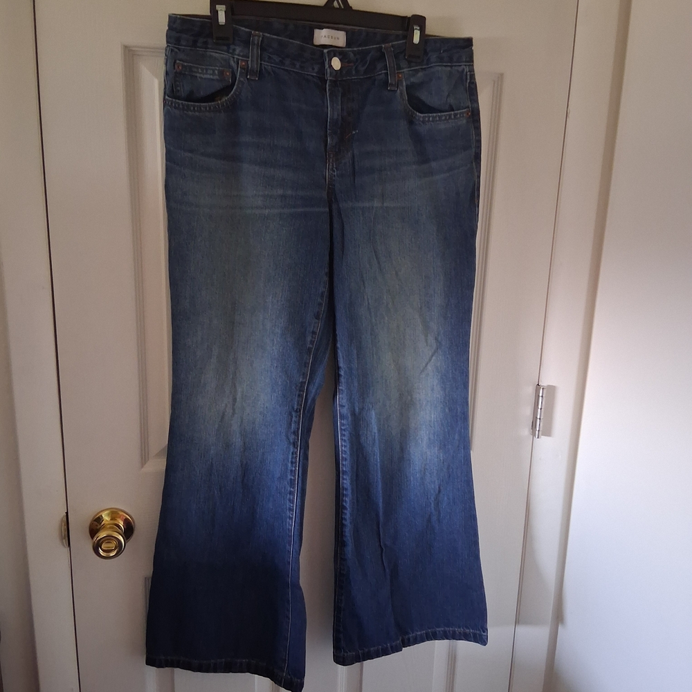 PacSun Dark Blue Wide-Leg Flare Jeans